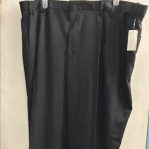 Tailored Black Flat Front Pants for Business